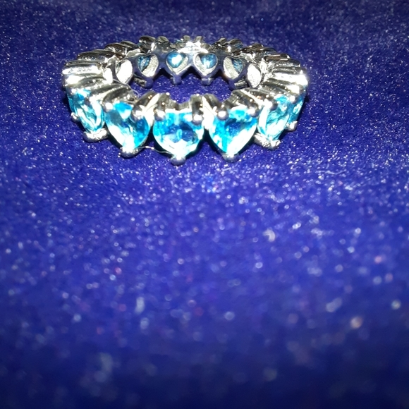 Hespera Sterling Silver Tanzanite Eternity ring - Picture 3 of 6